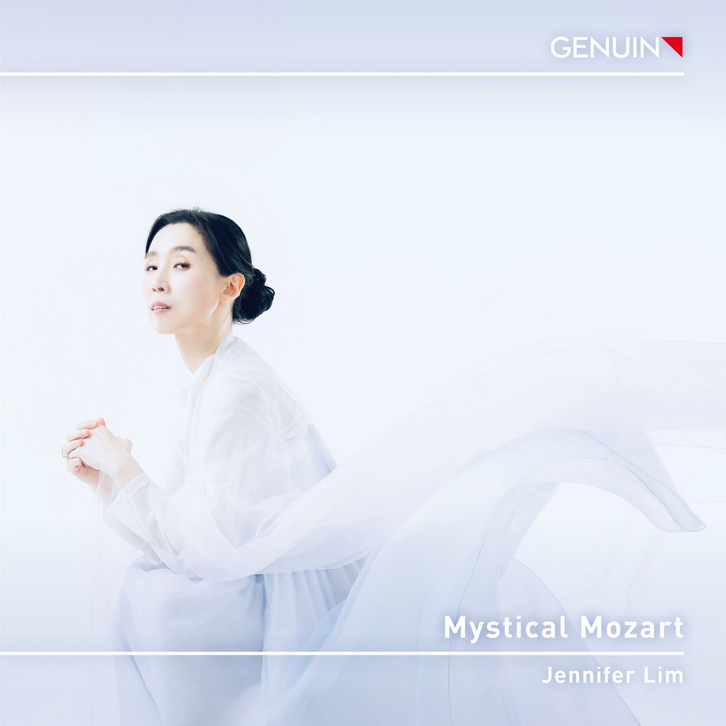 CD cover featuring Jennifer Lim in white, with "Mystical Mozart" text.