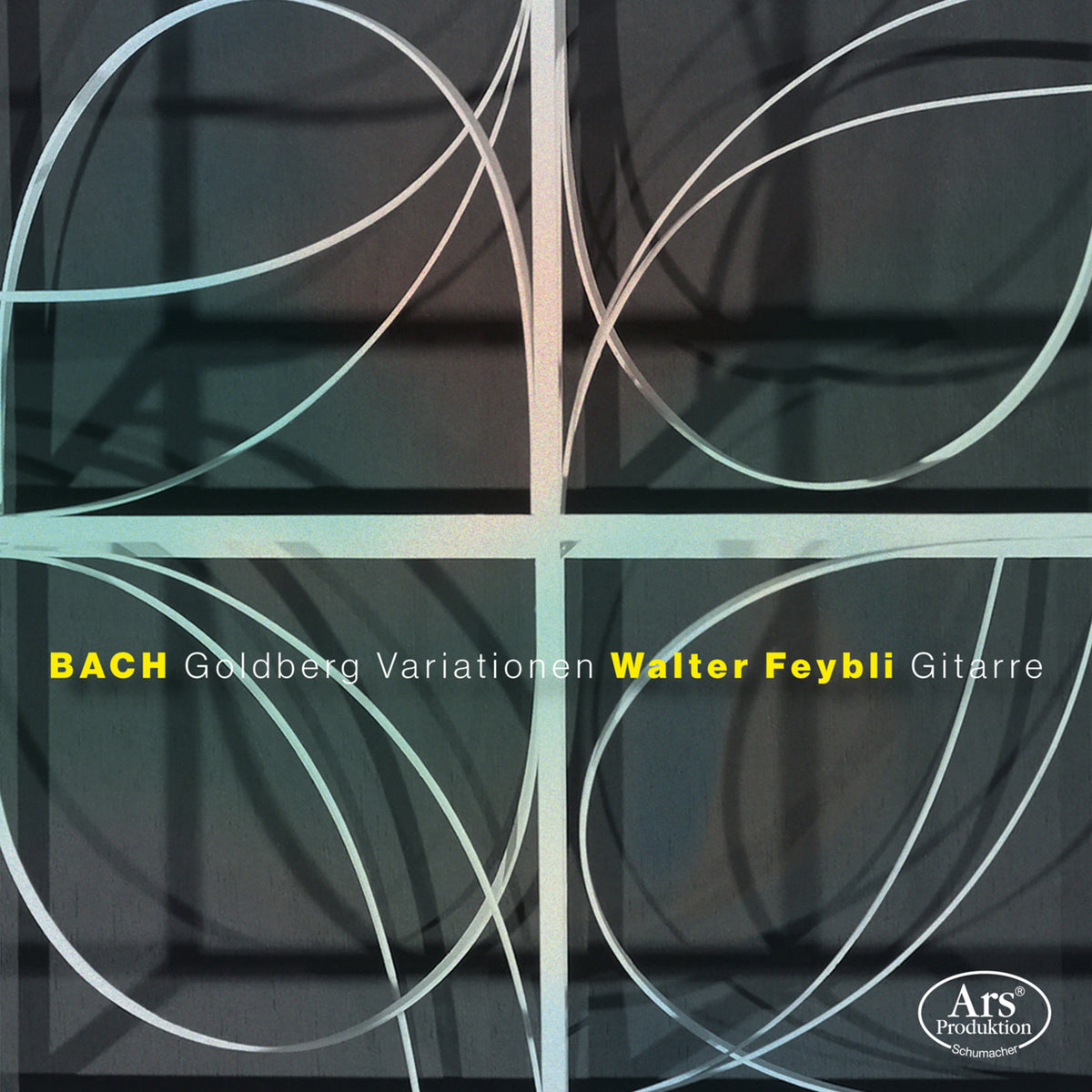 CD cover: abstract geometric design with text “Bach Goldberg Variations”.
