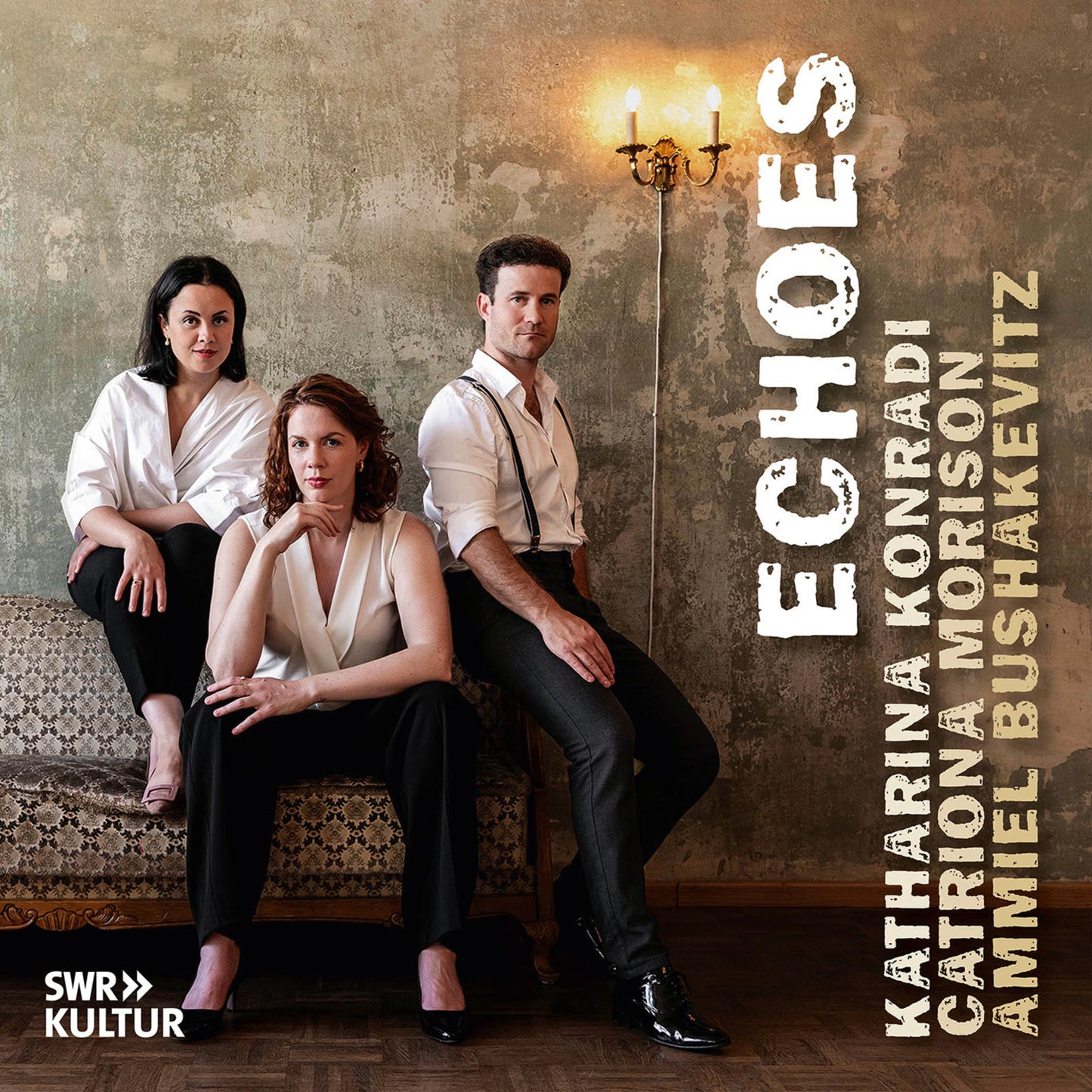 CD cover with three people and the title "Echoes" in large text.