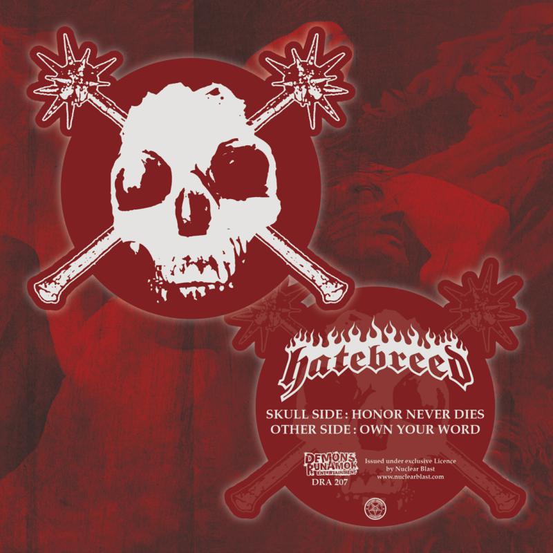Skull and crossbones graphic for the Hatebreed vinyl record "Honor Never Dies.