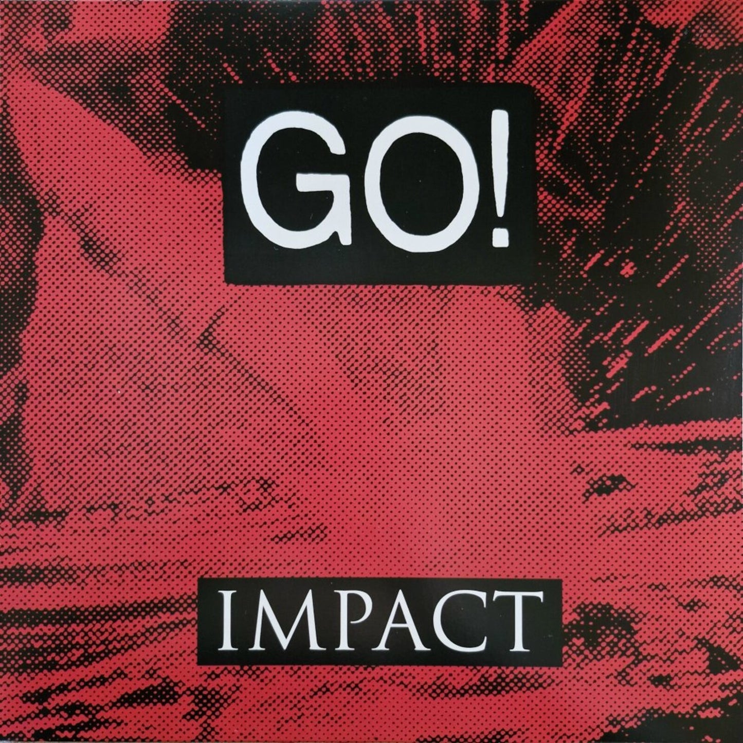Red vinyl record cover with bold white "GO!" and black "IMPACT" text.