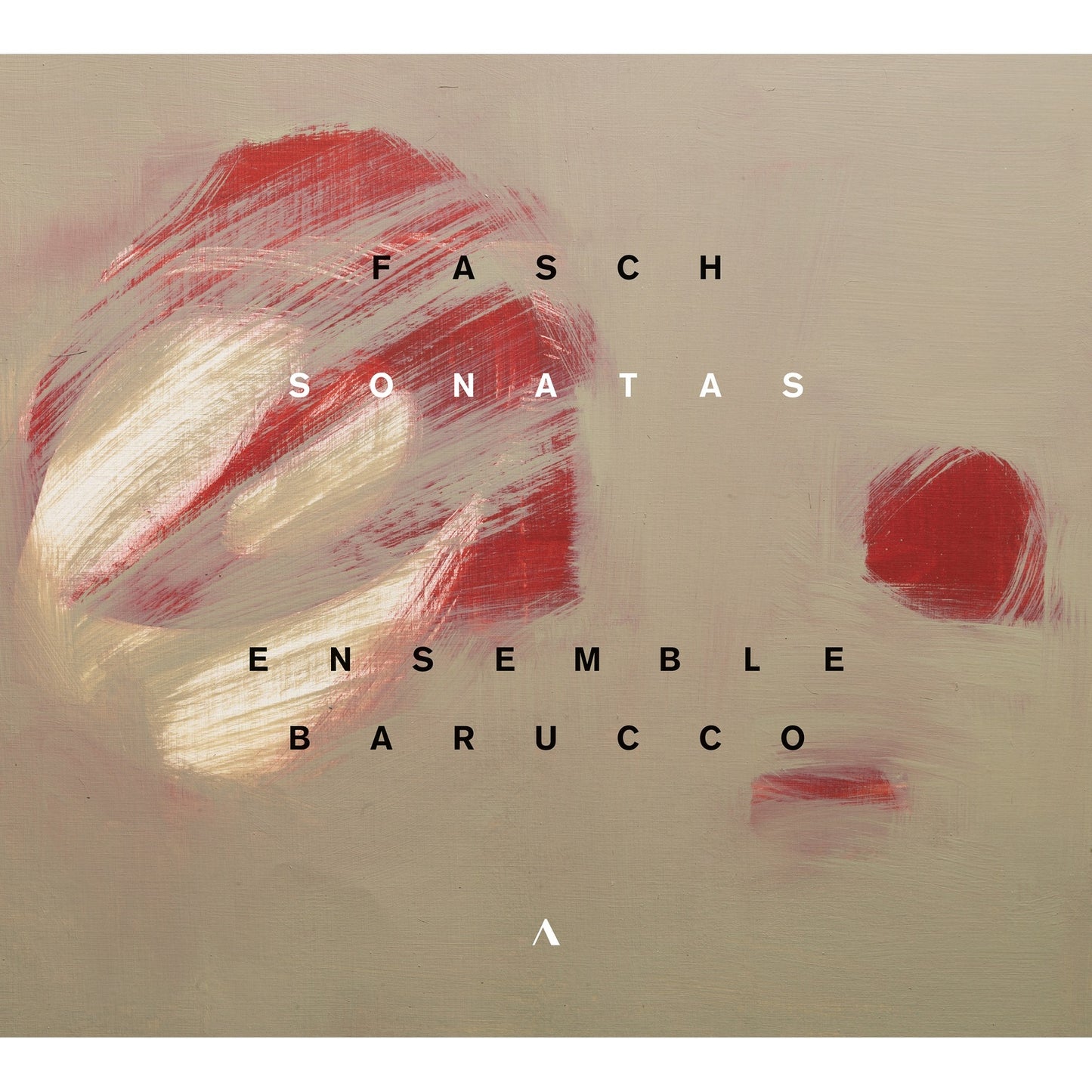 CD cover with abstract red brushstrokes and text: "Fasch - Sonatas".