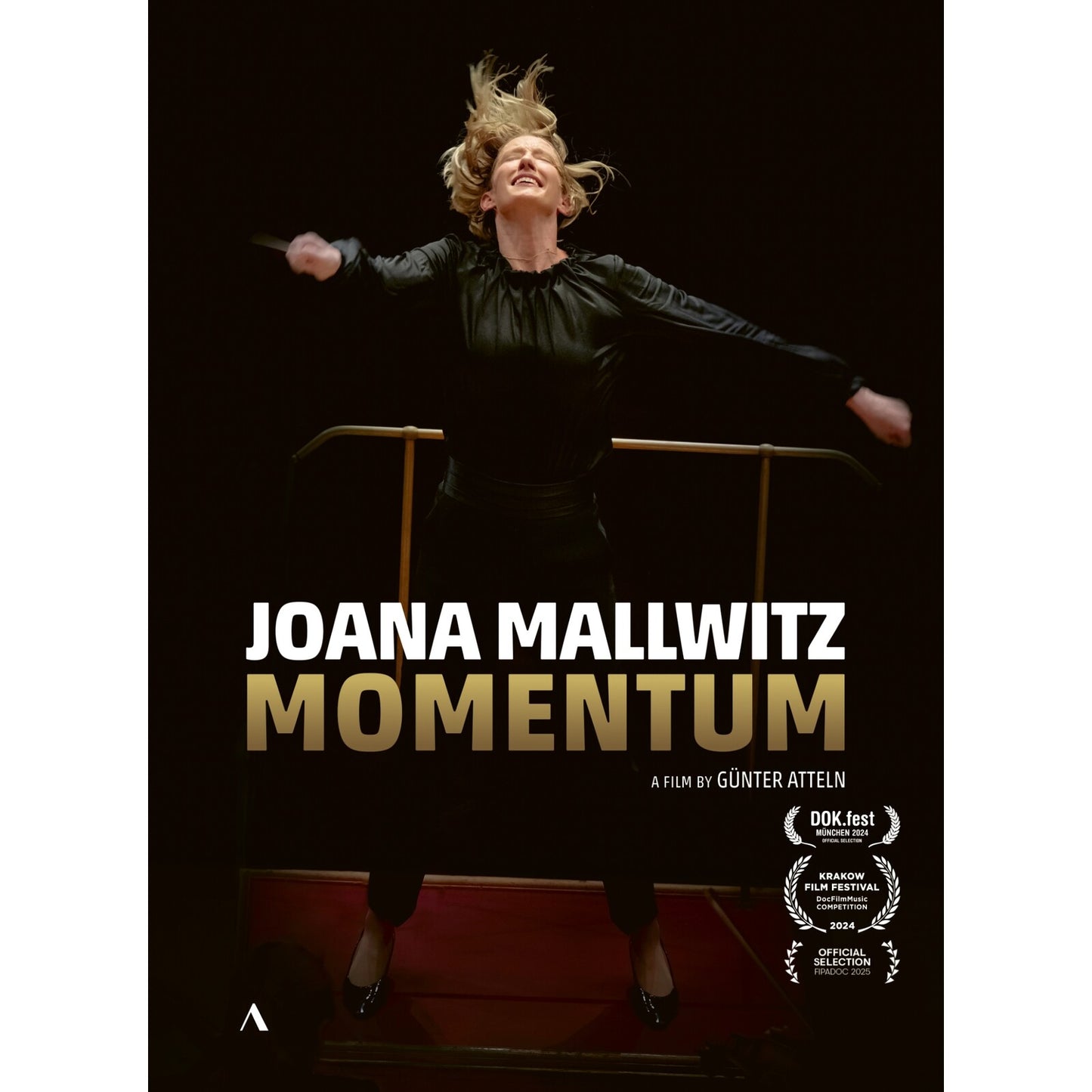 Joana Mallwitz on DVD cover, looking up with awards logos below.