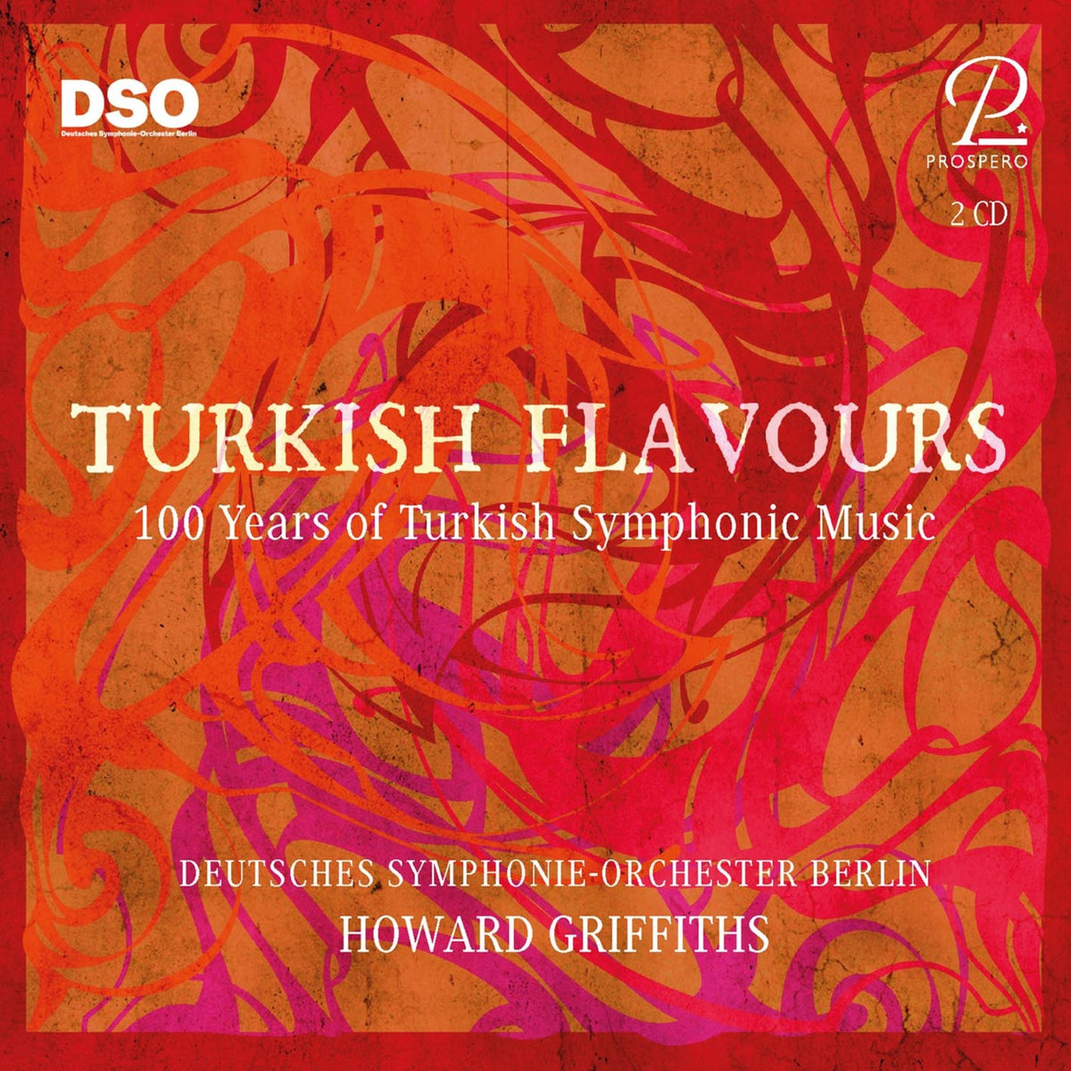 CD cover: “Turkish Flavours” with abstract red and gold swirls.