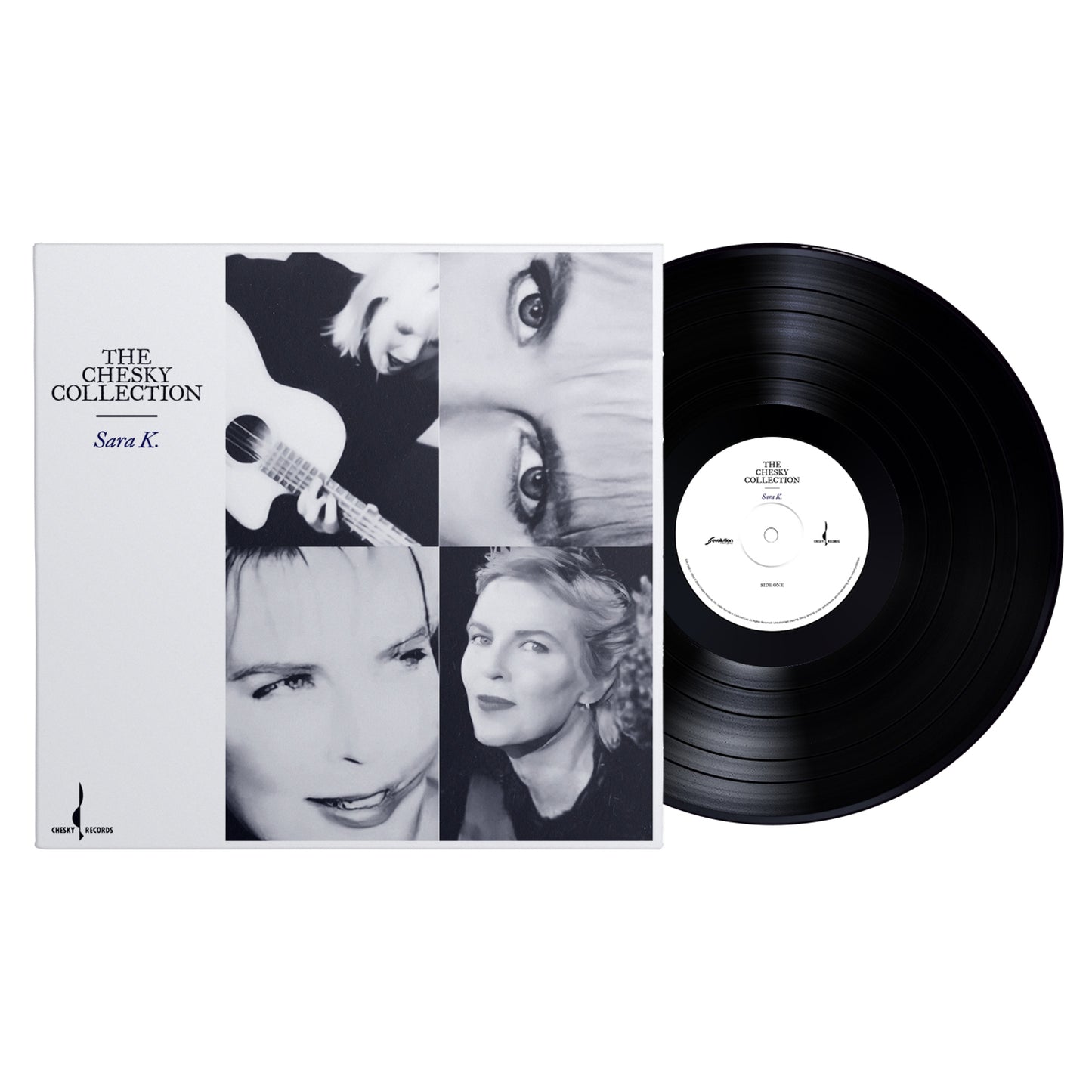 Sara K. “The Chesky Collection” vinyl record with black and white portraits.