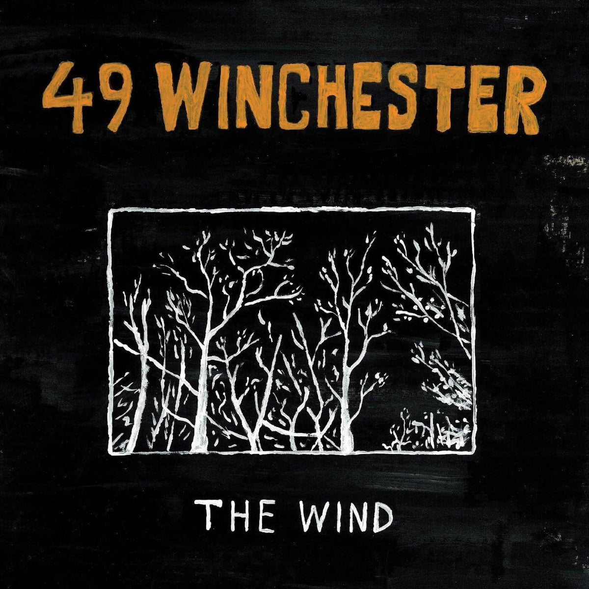 Album cover for 49 Winchester’s “The Wind” featuring a white tree illustration.