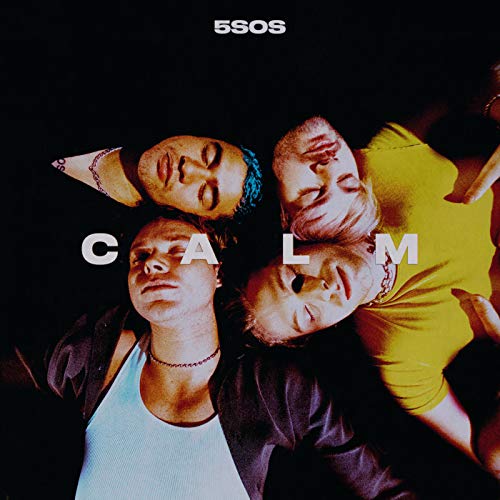 Album cover for 5 Seconds of Summer’s “CALM” featuring four heads arranged in a circle.