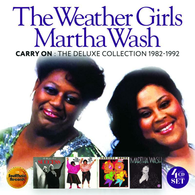 CD cover for "Carry On" by The Weather Girls and Martha Wash.