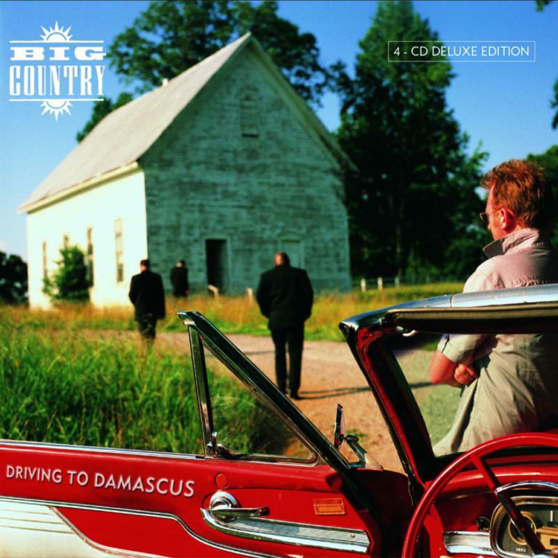 Album cover for Big Country’s “Driving To Damascus” featuring a church and car.