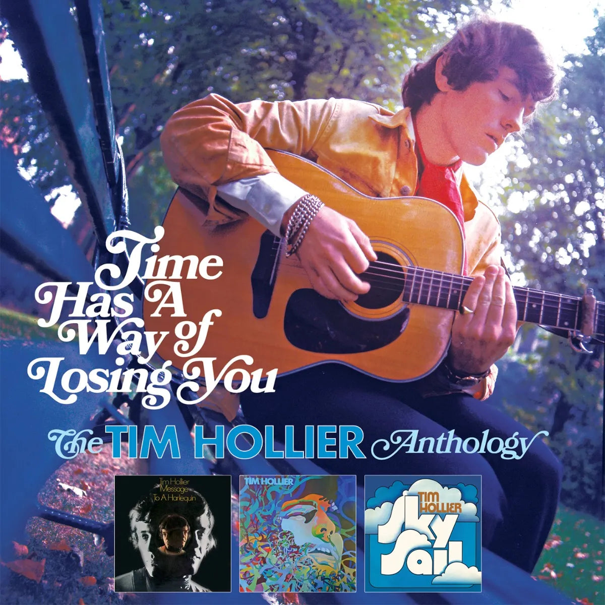 CD cover: Tim Hollier with guitar, album title "Time Has A Way...