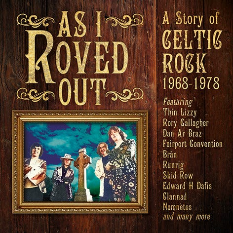 CD cover for “As I Roved Out,” featuring a band in a graveyard.