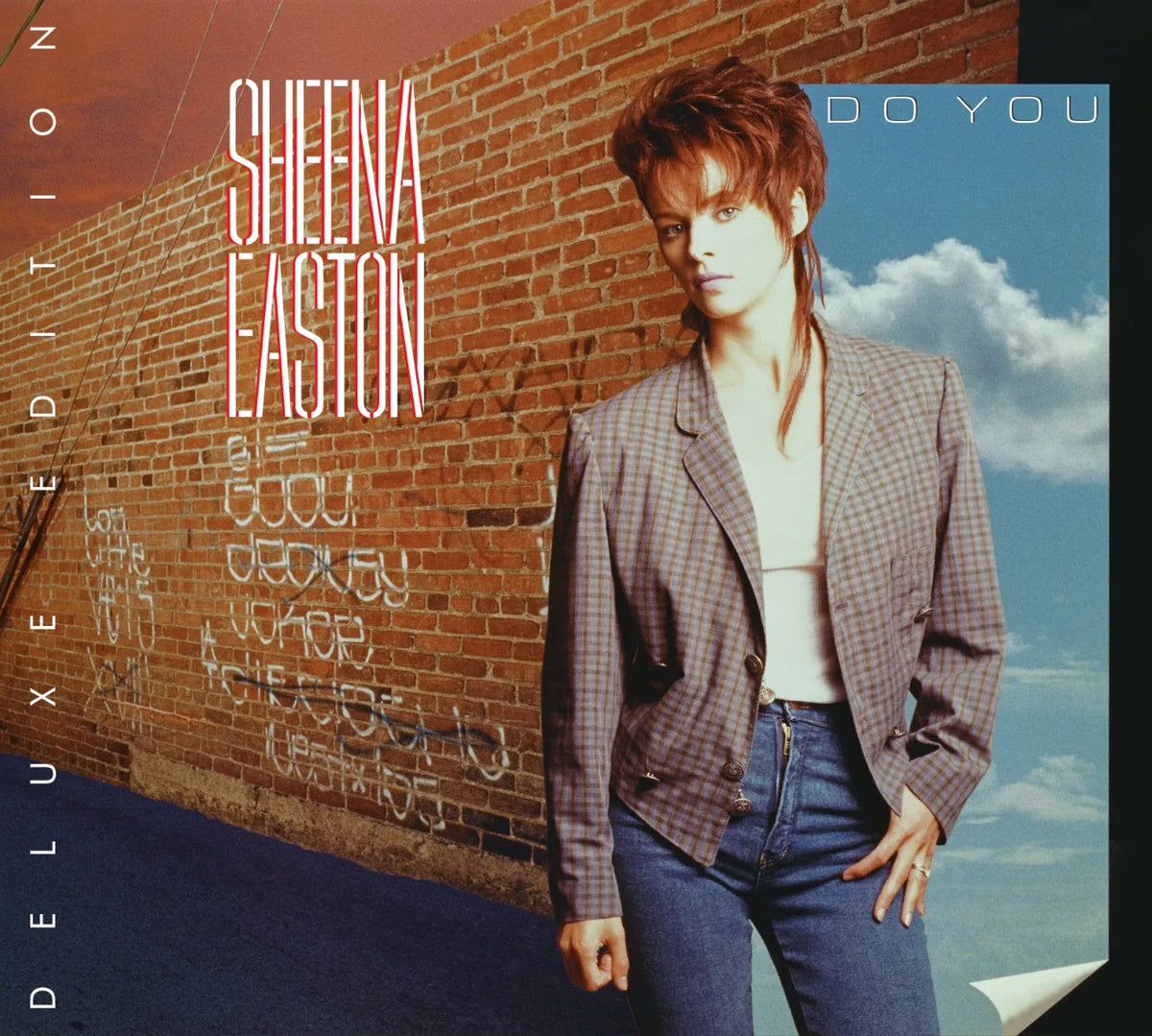 Sheena Easton album cover, portrait of singer against a brick wall.