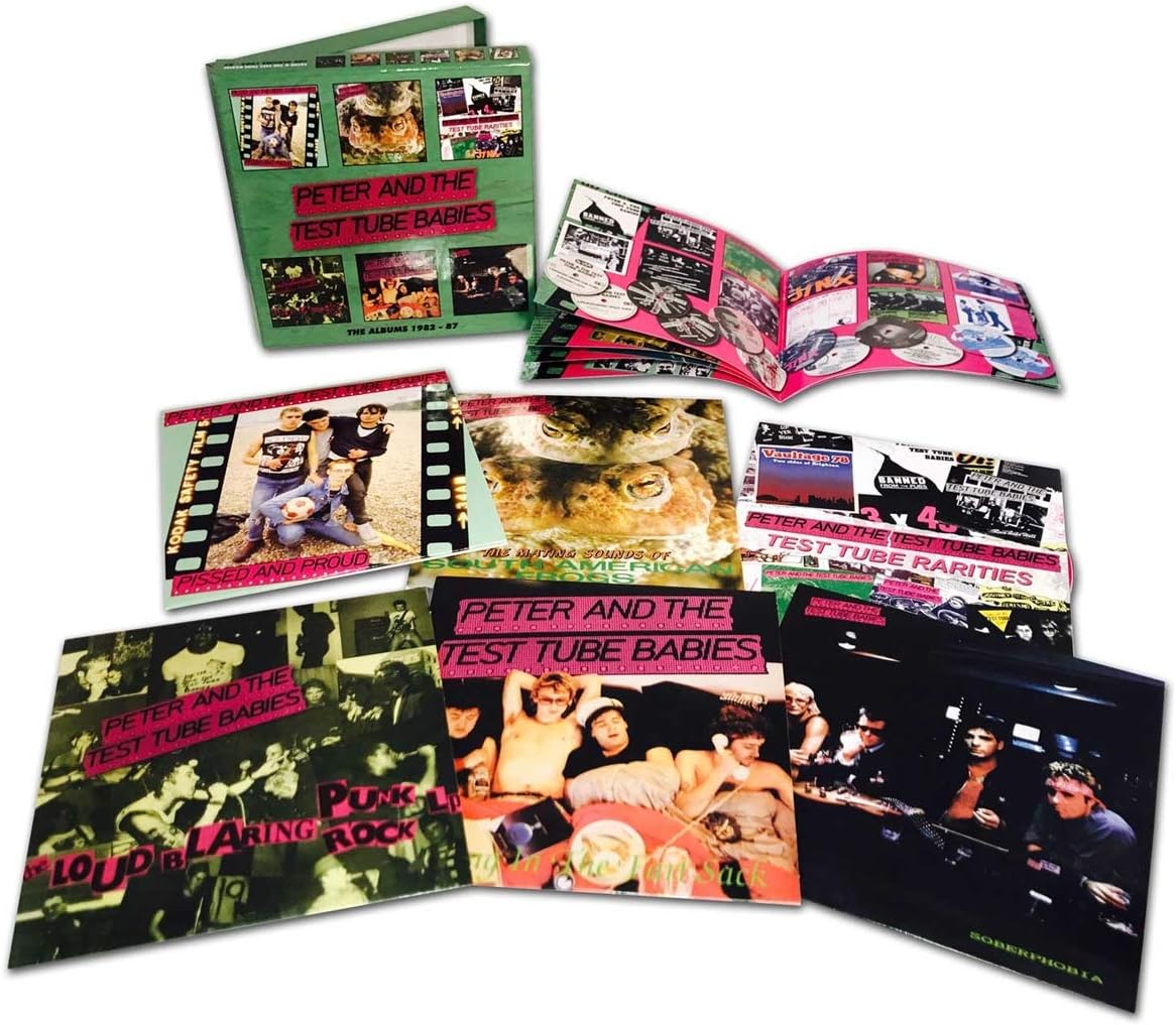 Six CD album set by Peter and the Test Tube Babies, 1982-87.