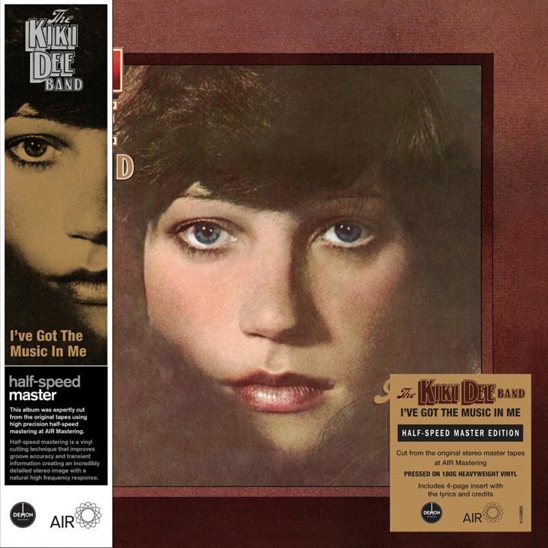 Kiki Dee album cover, close-up portrait, red and black color scheme.