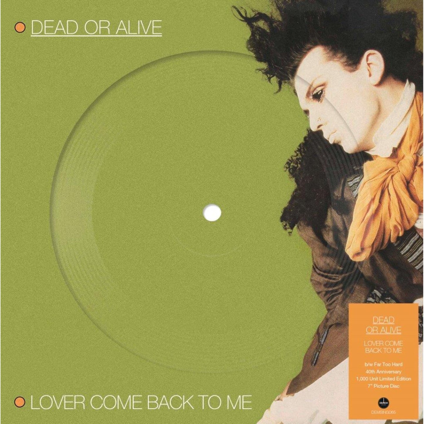 Dead or Alive “Lover Come Back To Me” picture disc vinyl record.