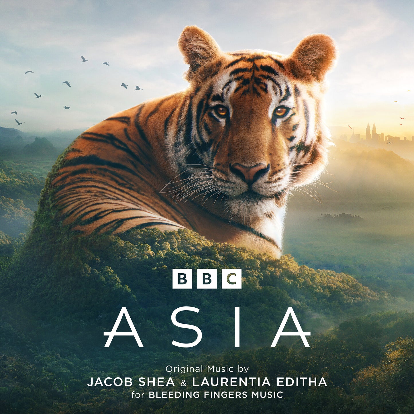 CD cover: tiger face over Asian landscape, BBC logo, text “ASIA”.