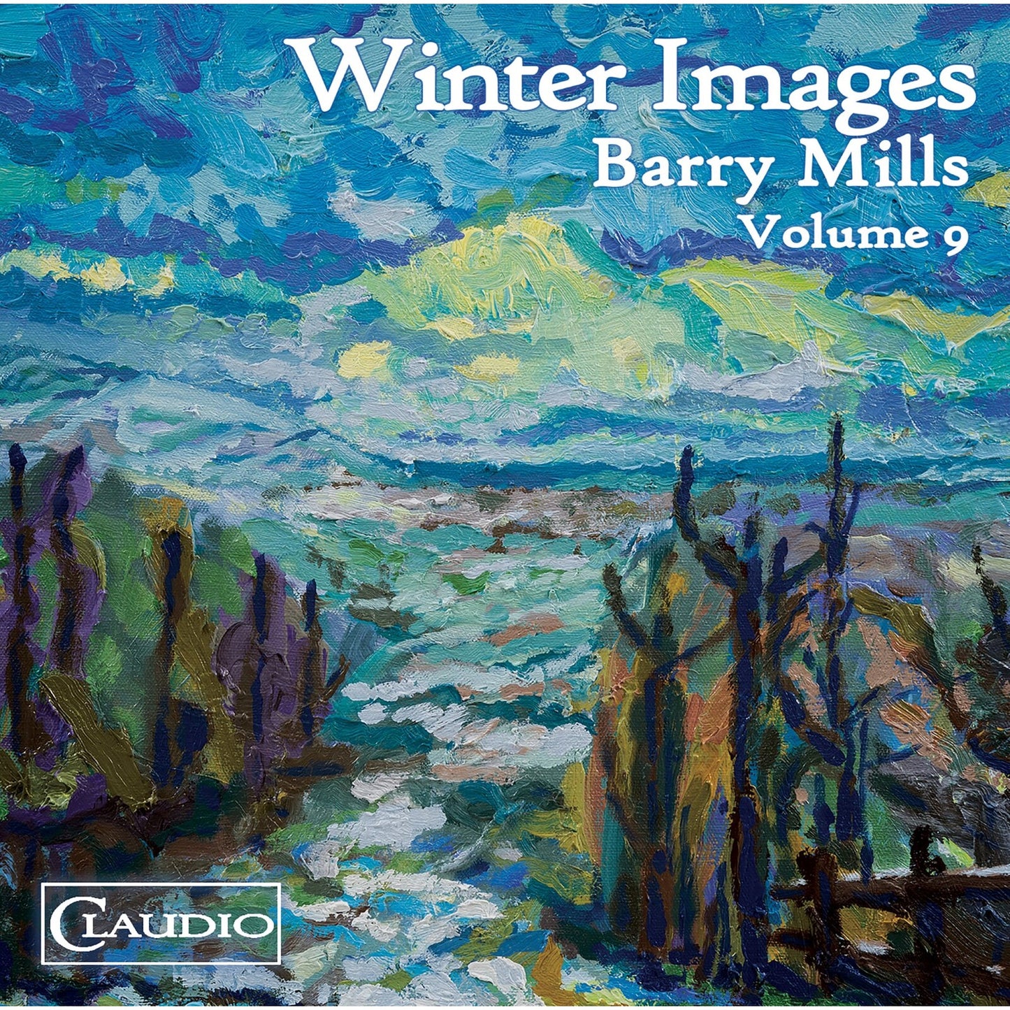 Blu-ray cover: Impasto painting of winter trees under a cloudy sky.