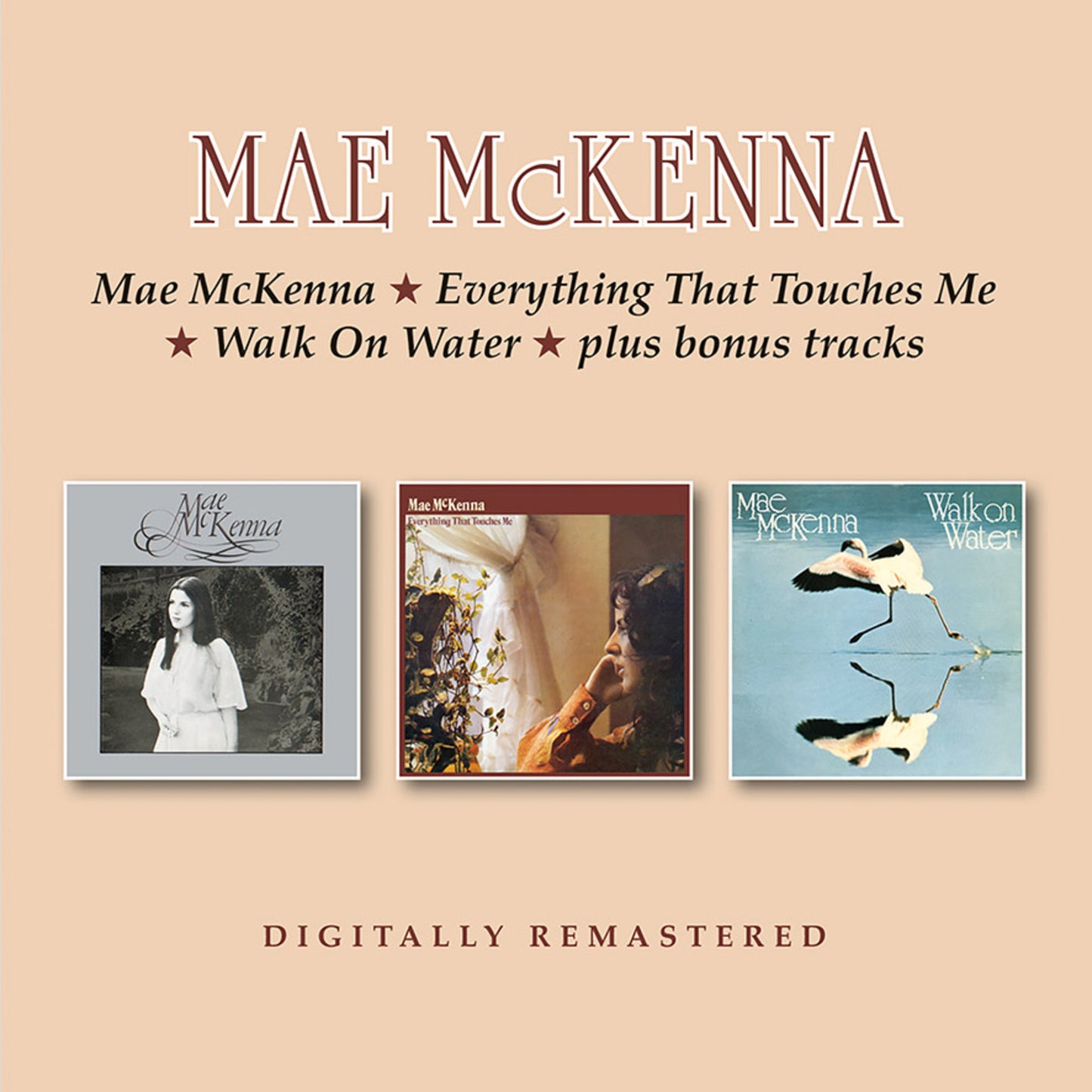 CD cover for Mae McKenna’s album with three album art images displayed.