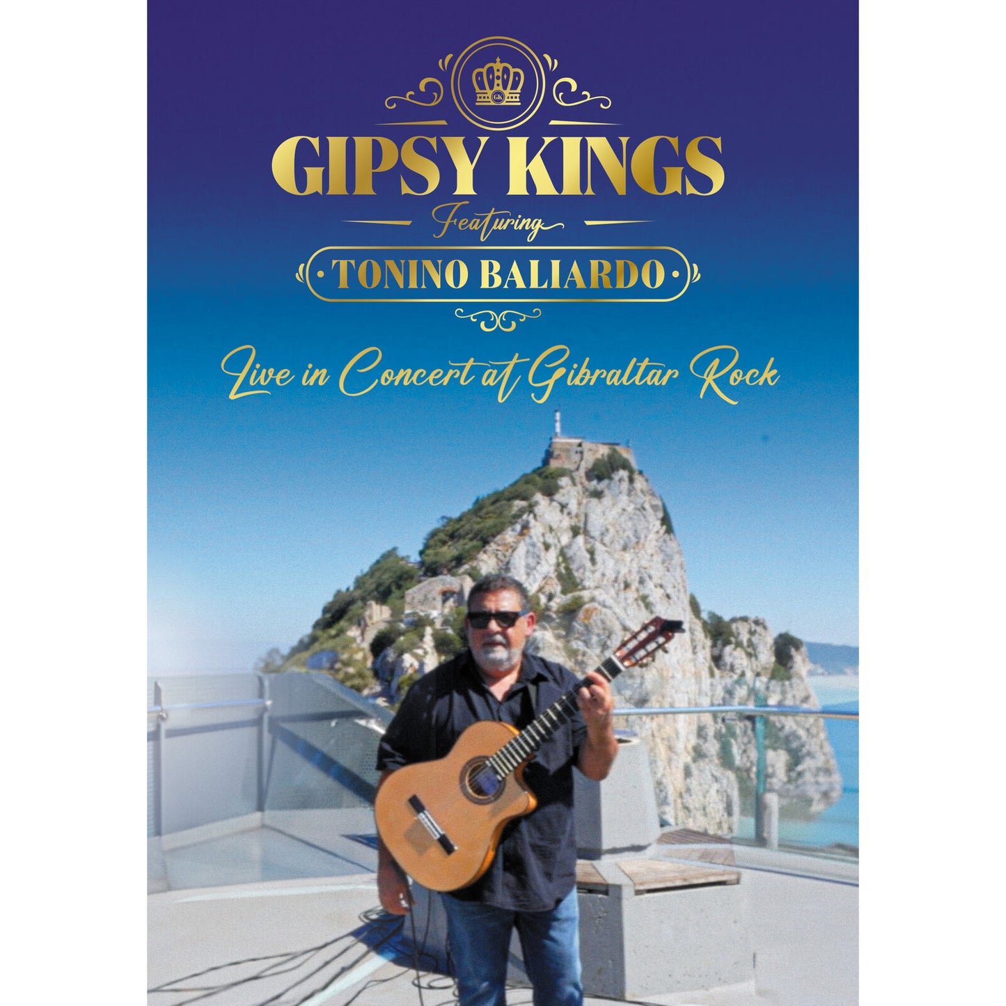 DVD cover for Gipsy Kings concert at Gibraltar Rock, featuring a guitarist.