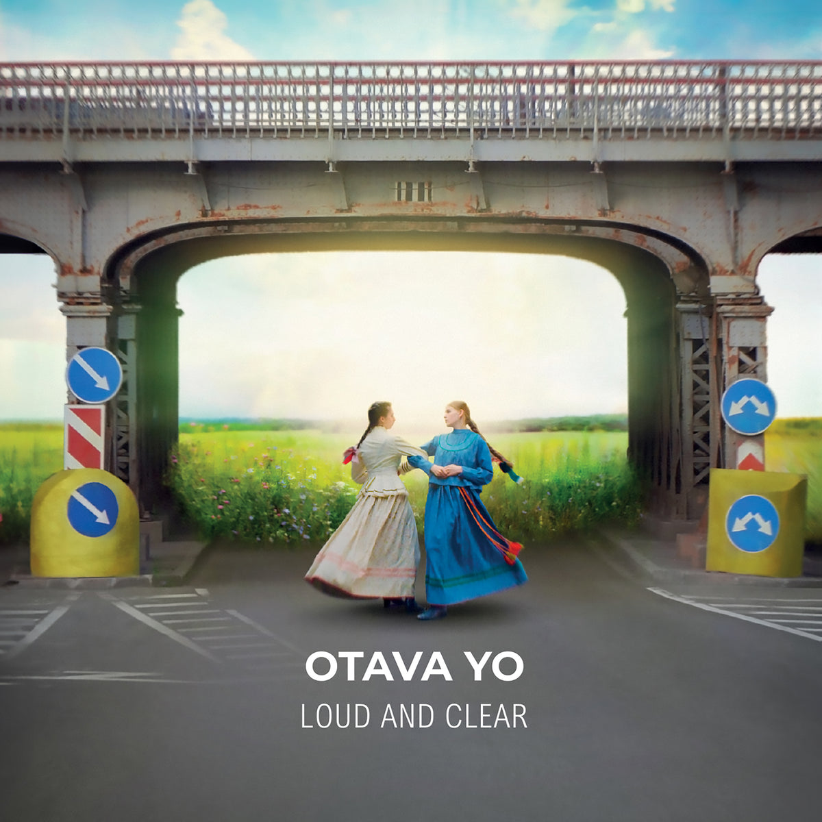 CD cover: two girls in traditional dress under a bridge.