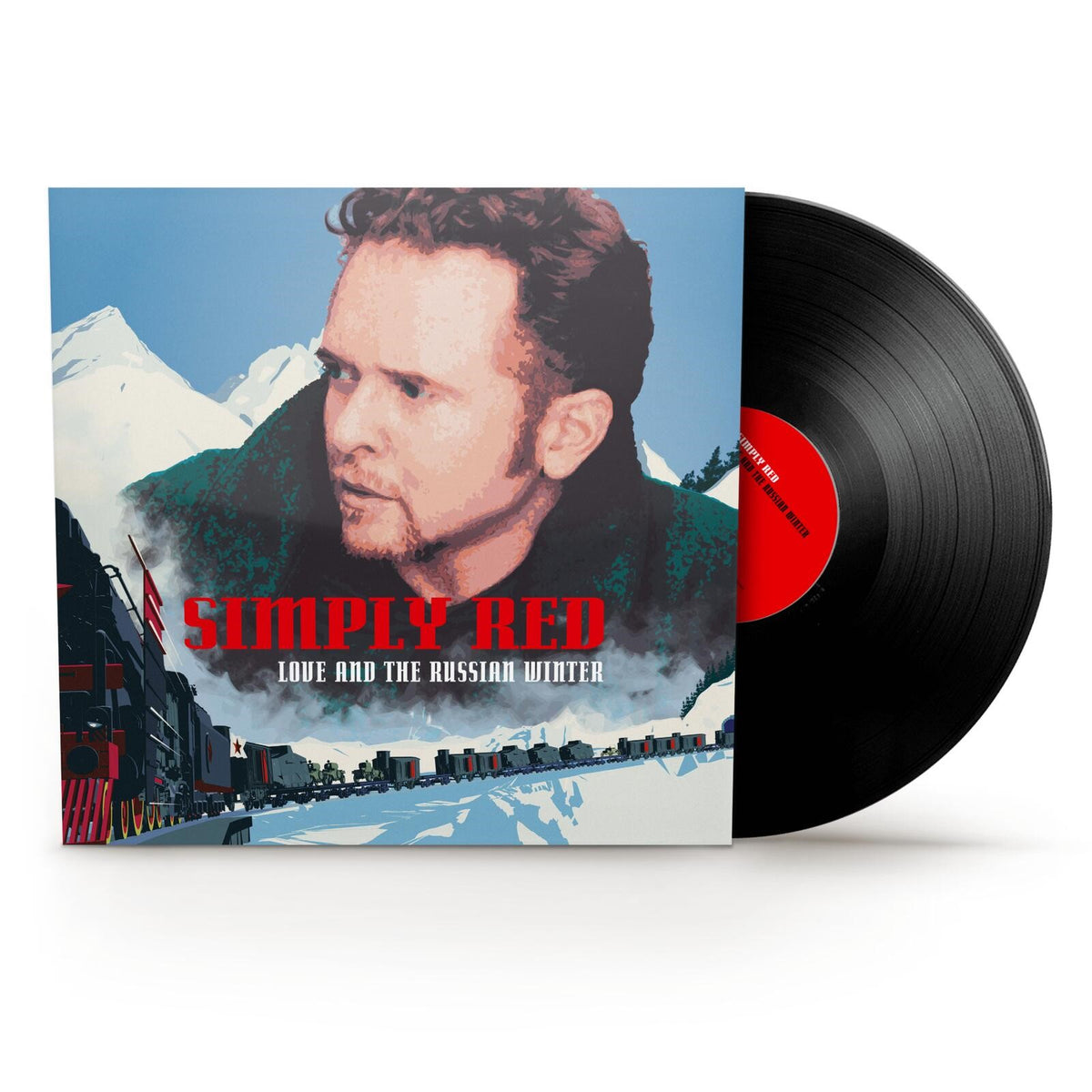 Simply Red "Love and The Russian Winter" vinyl record and cover art.