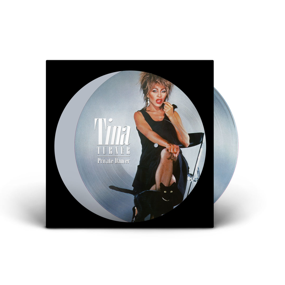 Tina Turner’s “Private Dancer” picture disc vinyl record cover.