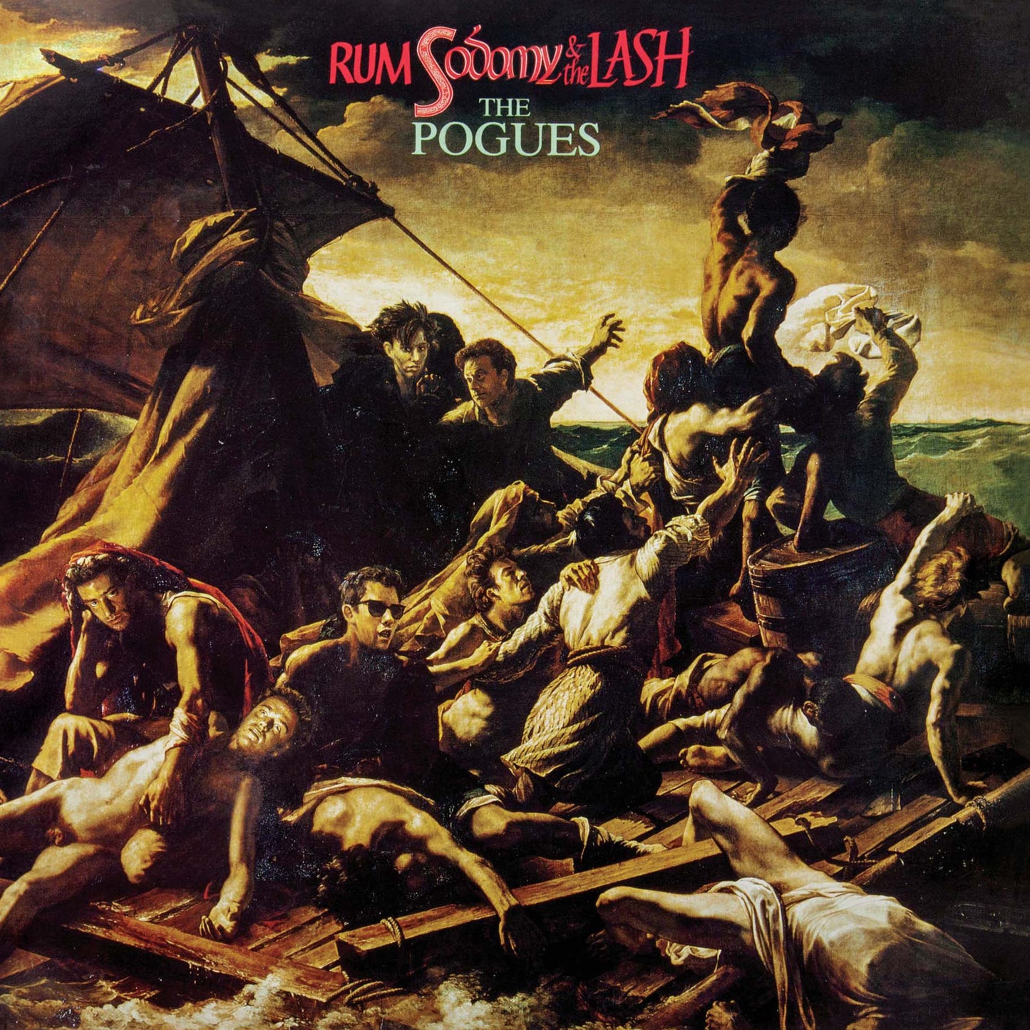 Album cover depicting a crowded, stormy shipwreck scene in a painting style.