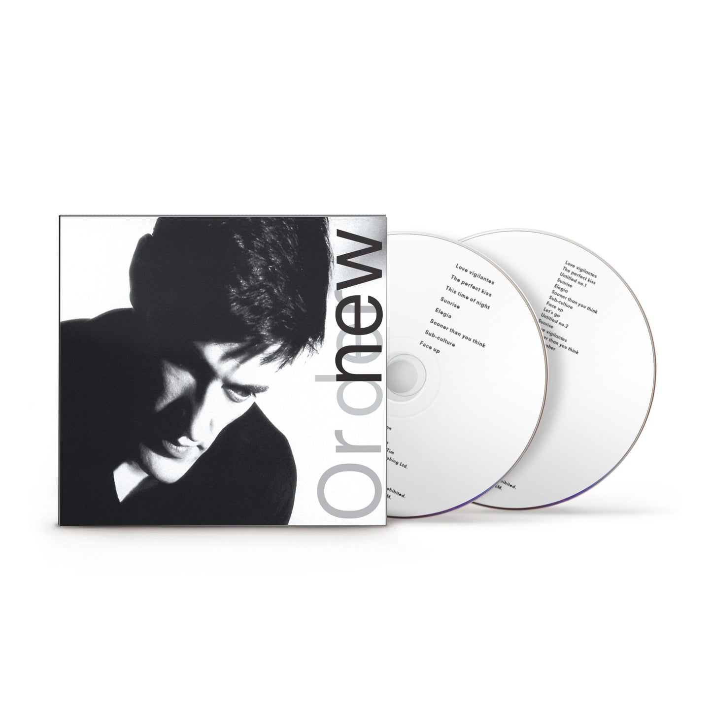 New Order “Low-Life” CD, black and white cover with portrait.