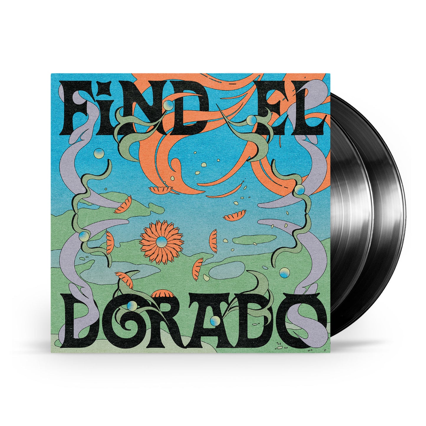 Paul Weller’s “Find El Dorado” vinyl record with psychedelic floral cover art.