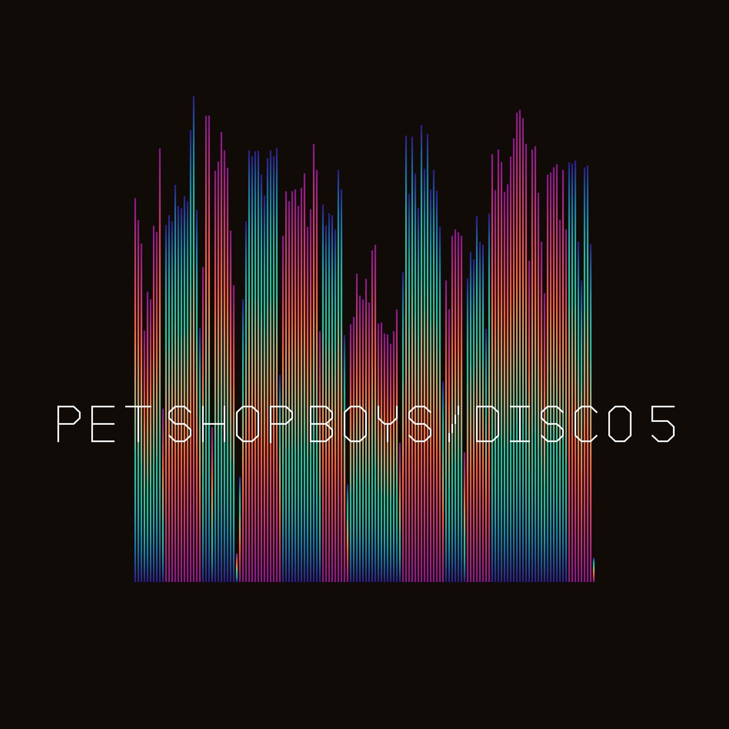 Pet Shop Boys Disco 5 vinyl album cover with colorful equalizer graphic.