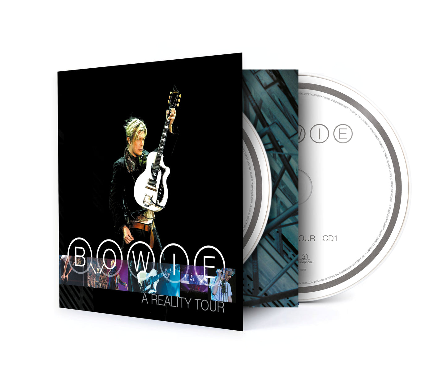 David Bowie āA Reality Tourā 2CD case, open with discs visible.