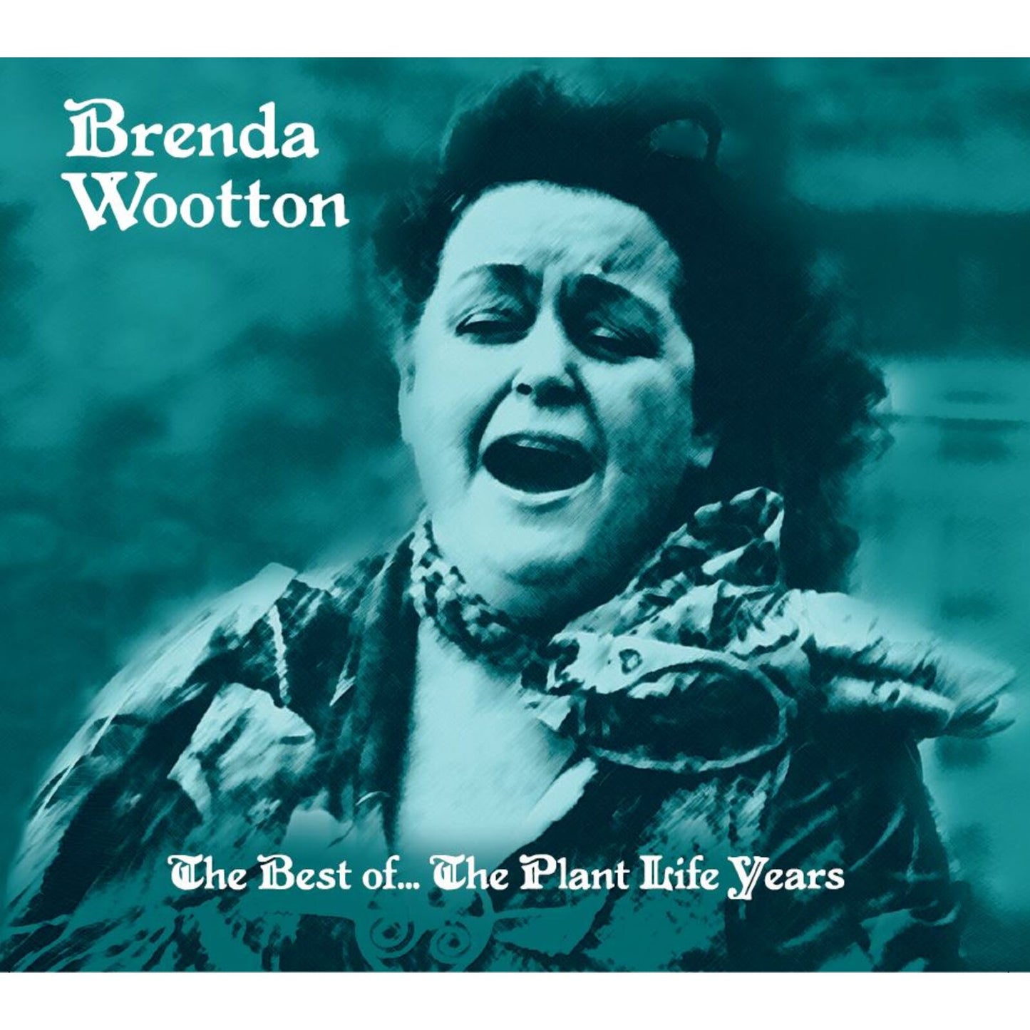 CD cover featuring portrait of Brenda Wootton against teal foliage.