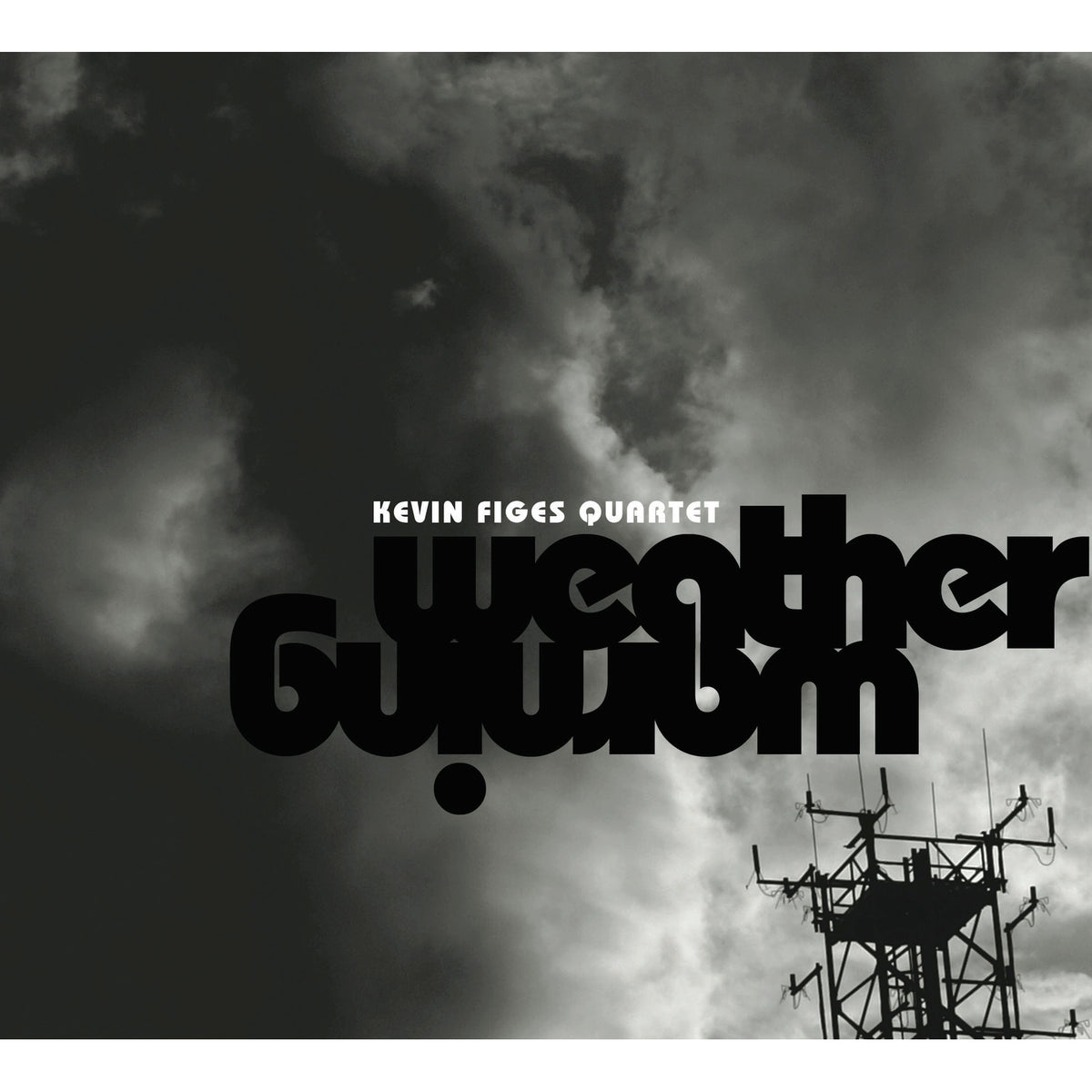 CD cover for "Weather Warning" by Kevin Figes Quartet, stormy sky.