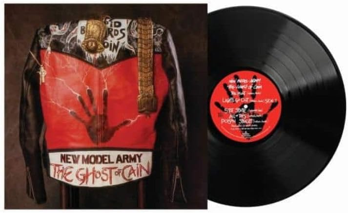 New Model Army's "The Ghost of Cain" vinyl record, front and side one.