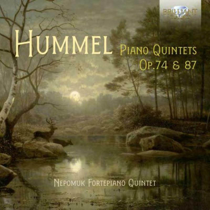 CD cover: forest scene with deer, text “Hummel Piano Quintets Op.74 & 87”.