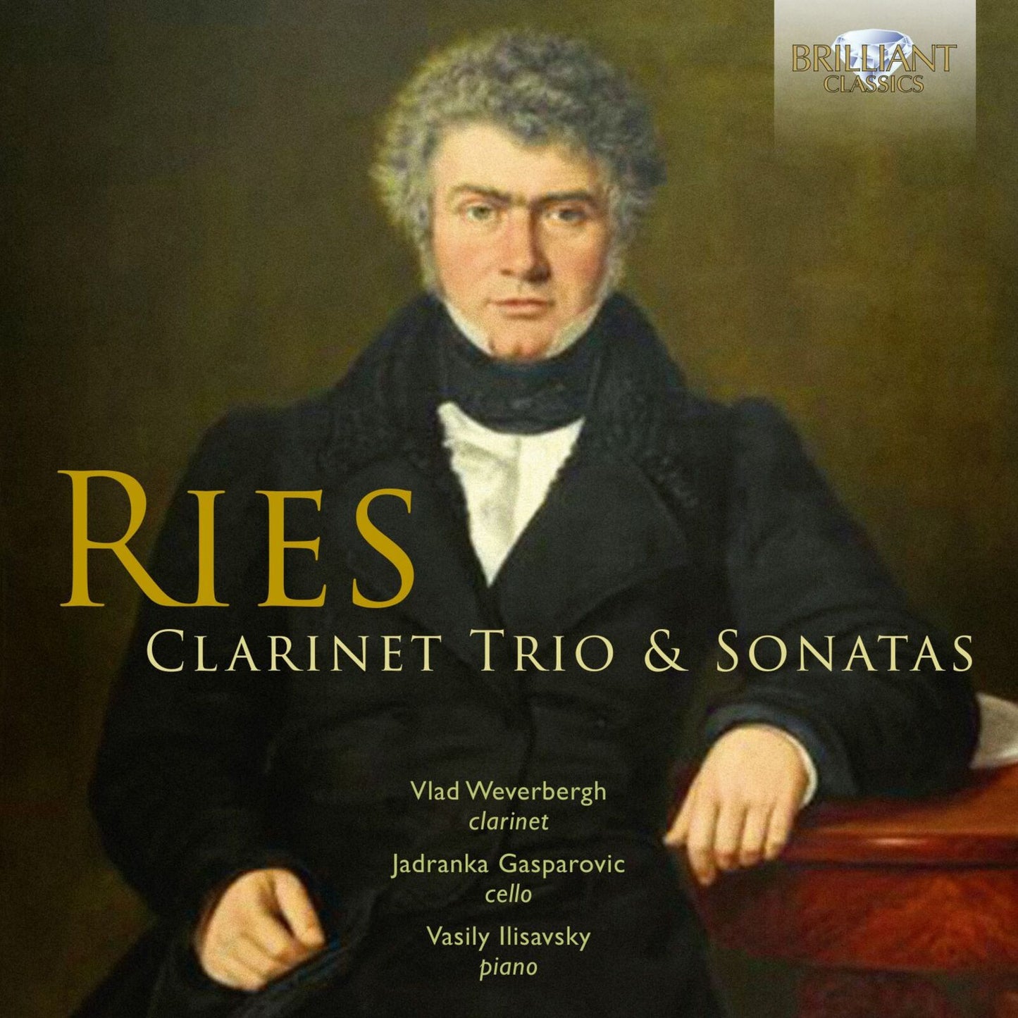 CD cover featuring a portrait of Ludwig van Beethoven, with text "Ries.