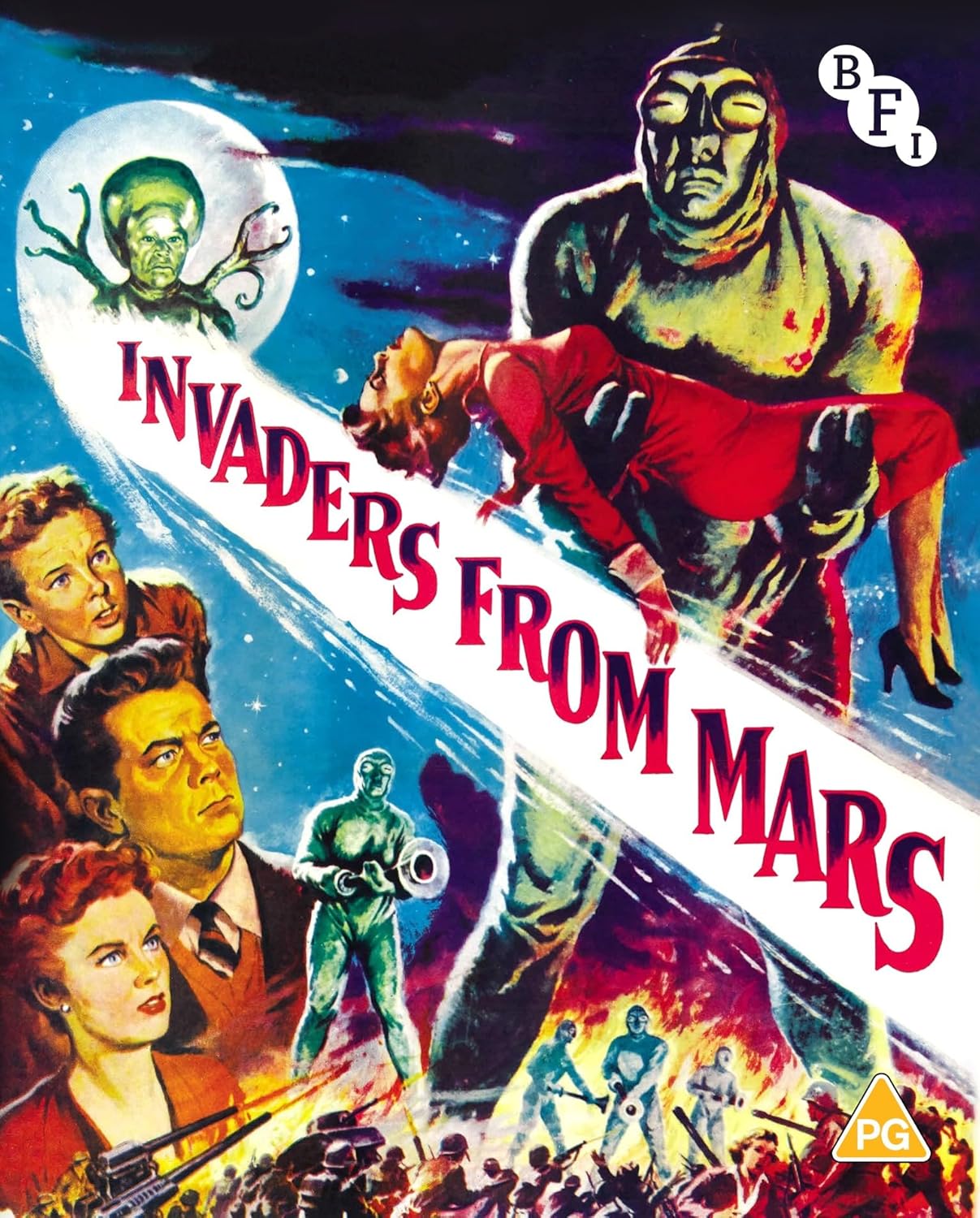 A Blu-ray disc with a movie title and Martian or sci-fi themed artwork packaging.