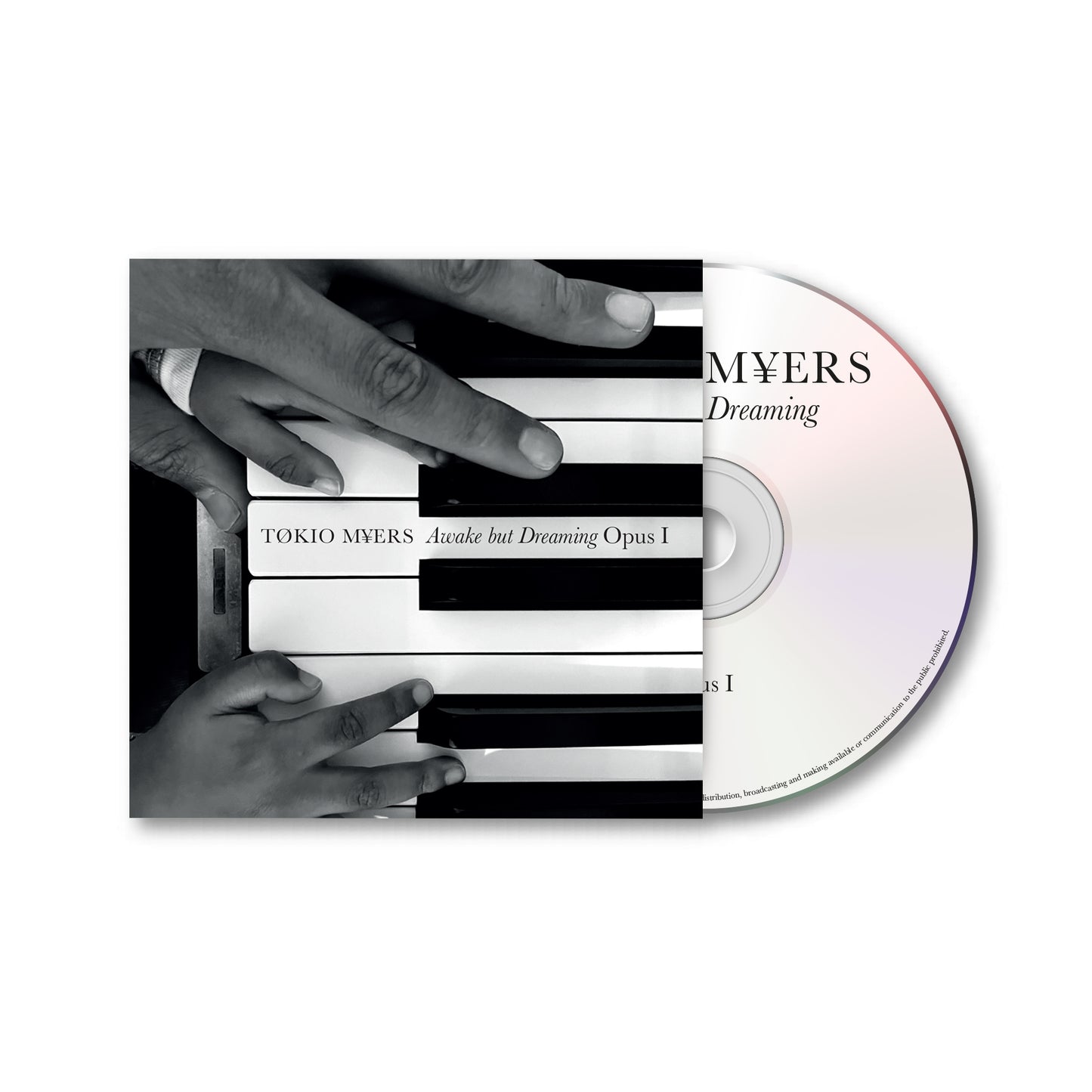 CD cover for Tokio Myers’ “Awake but Dreaming: Opus I” with a hand.