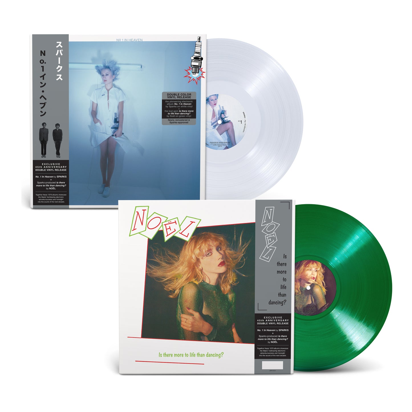 Sparks āNo.1 In Heavenā 45th Anniversary Edition green and white vinyl record.