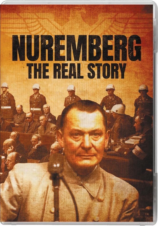 DVD cover for "Nuremberg: The Real Story" featuring courtroom figures.