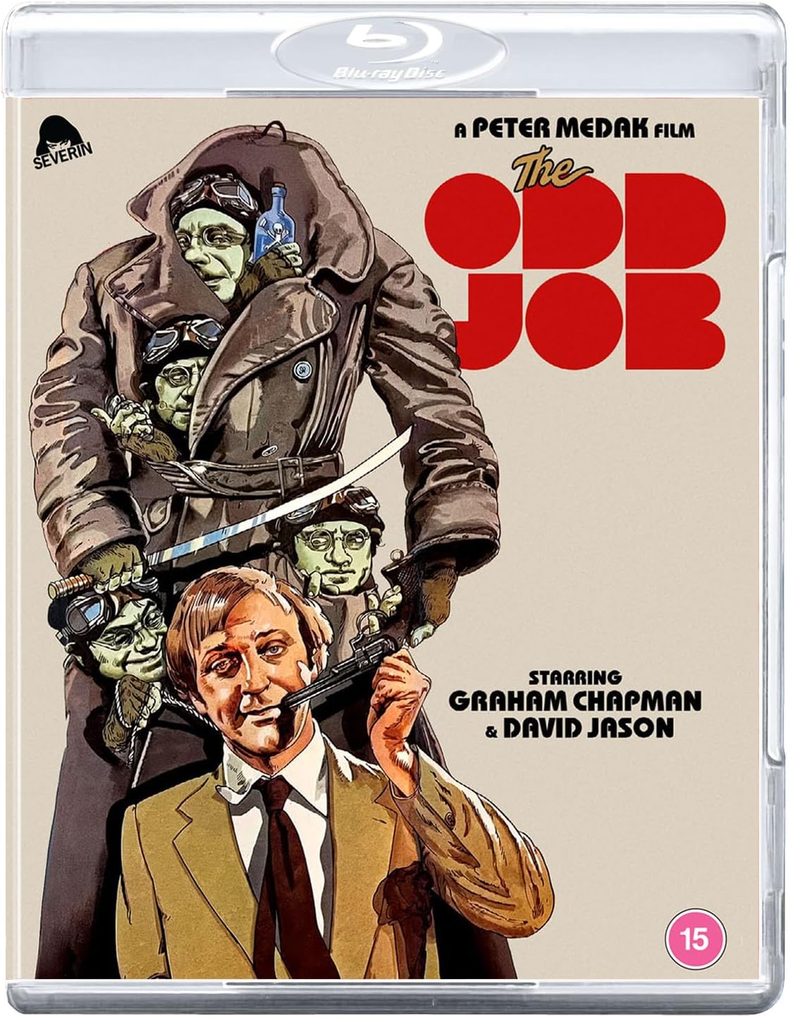 Blu-ray cover for "The Odd Job" featuring illustrated characters and text.