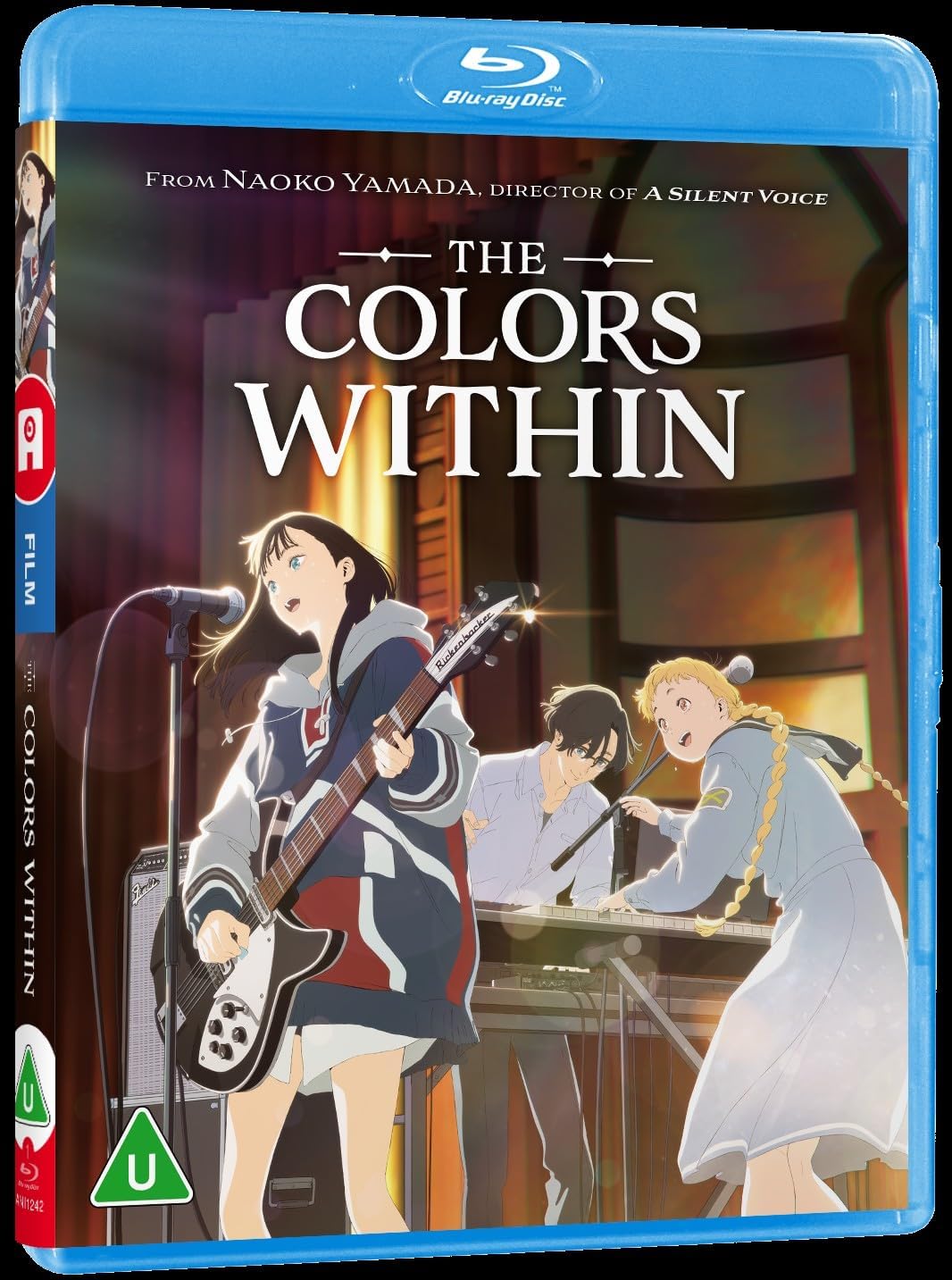 Blu-ray case with anime girl playing guitar and two others on stage.