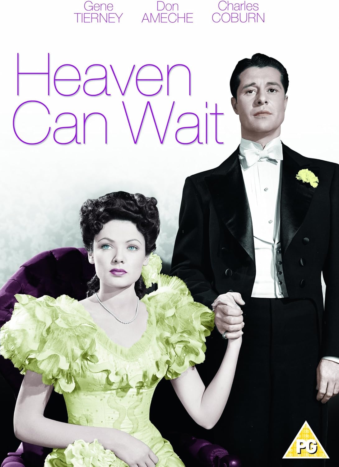 Heaven Can Wait" DVD cover featuring Gene Tierney and Don Ameche.