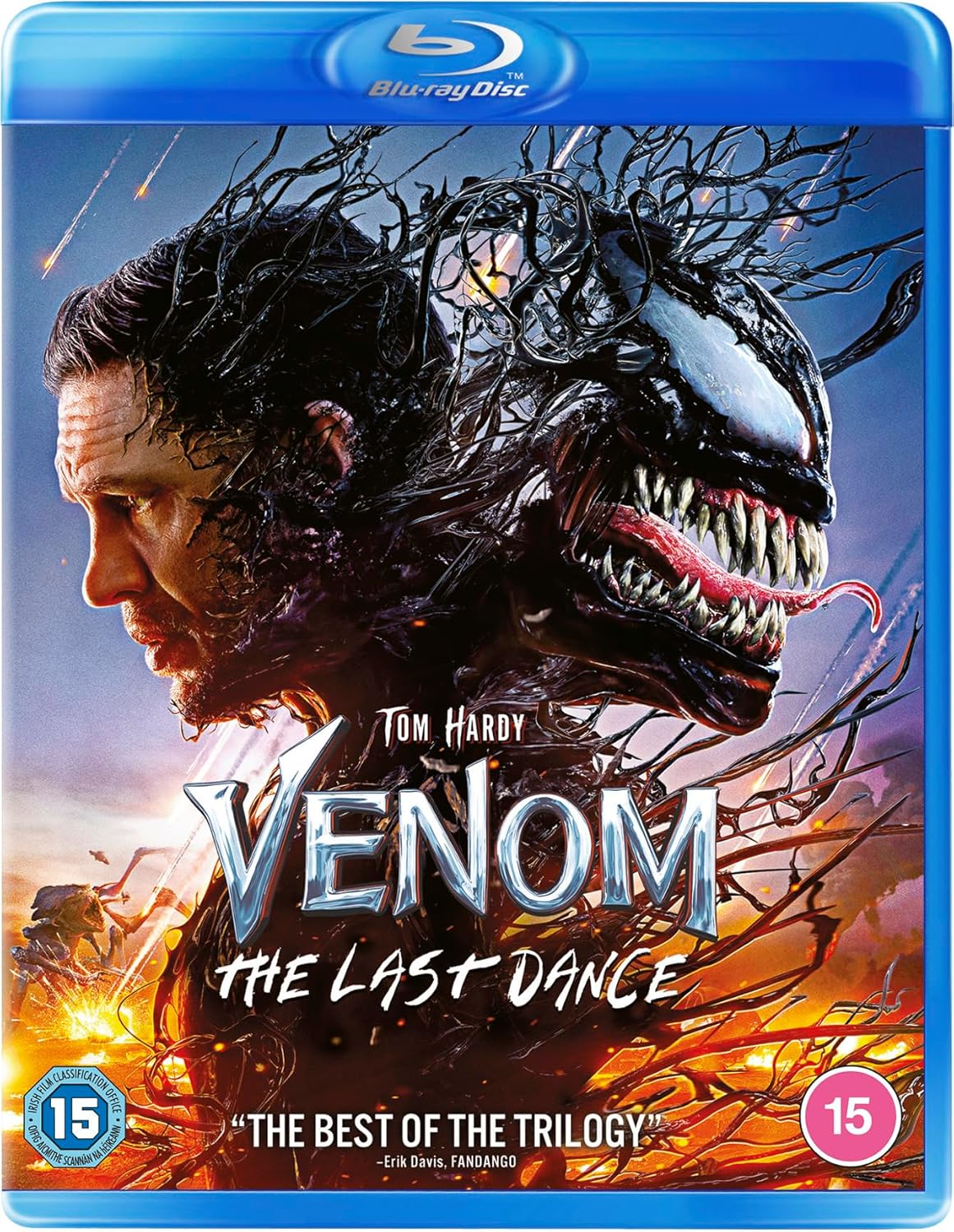 Blu-ray cover for "Venom: The Last Dance" featuring Venom and Eddie Brock.