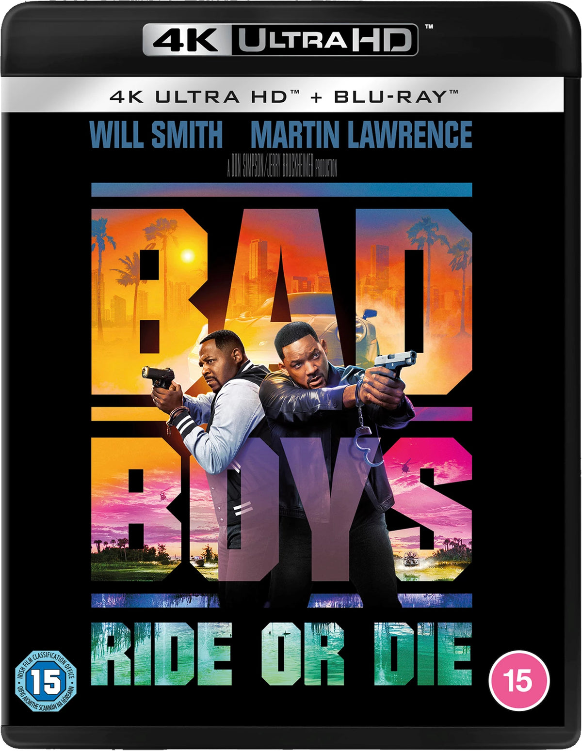 “Bad Boys: Ride or Die” UHD+BD Blu-ray cover with Will Smith and Martin Lawrence.