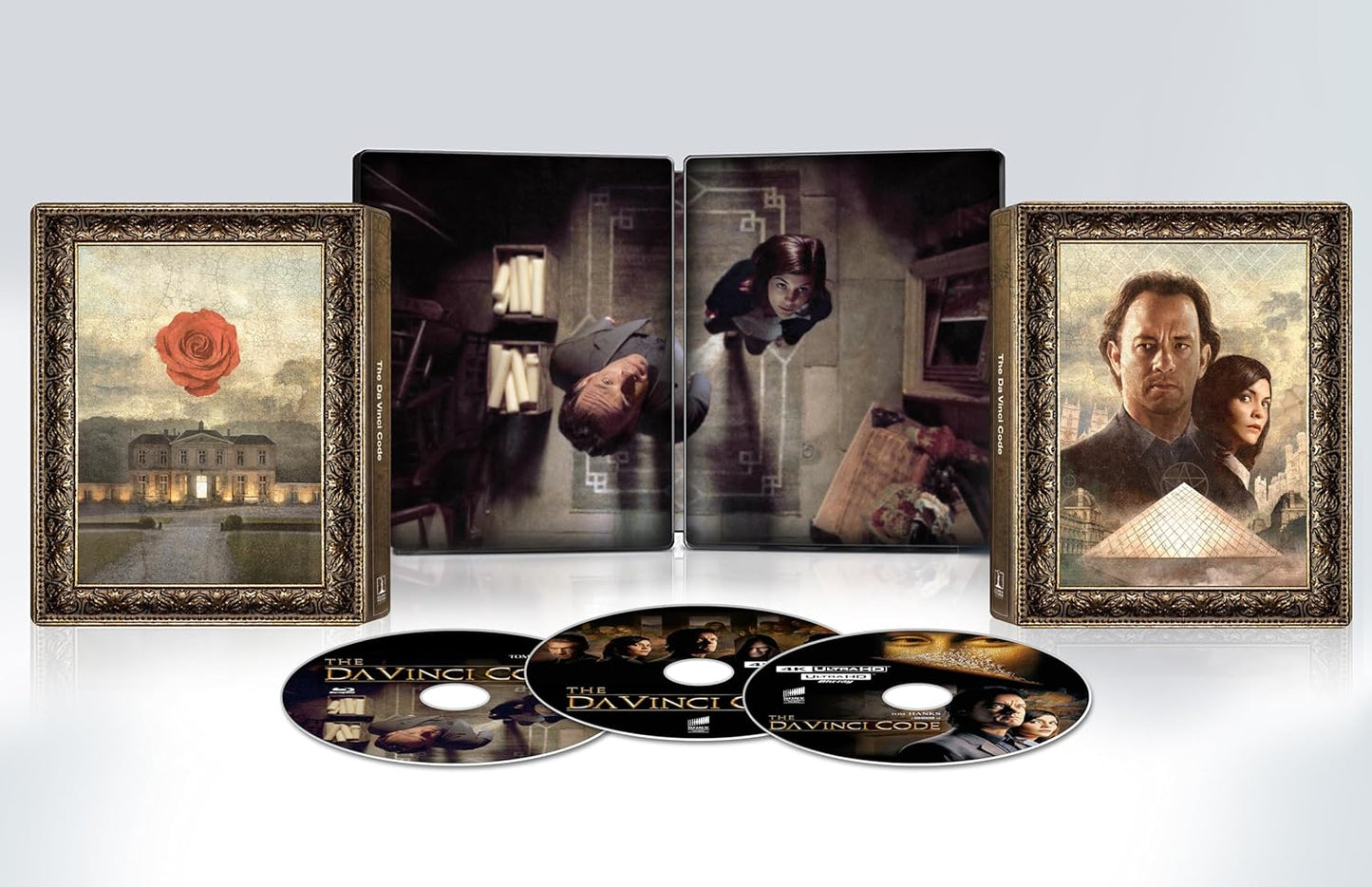 SteelBook Blu-ray case for "The Da Vinci Code" featuring film imagery.