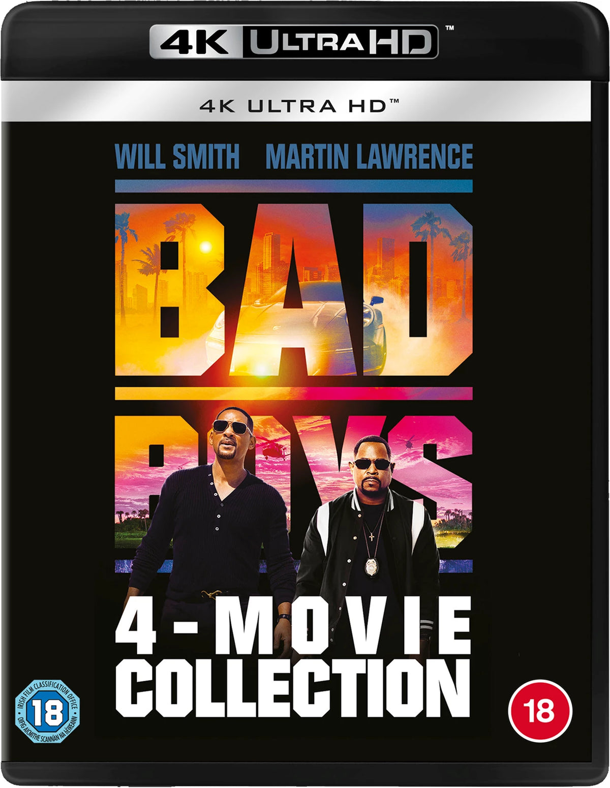 Bad Boys 4" Blu-ray cover featuring Will Smith and Martin Lawrence, 4K Ultra HD.