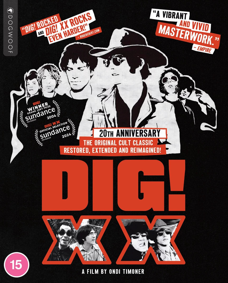 DIG! XX Blu-ray cover featuring The Brian Jonestown Massacre and The Dandy Warhols.