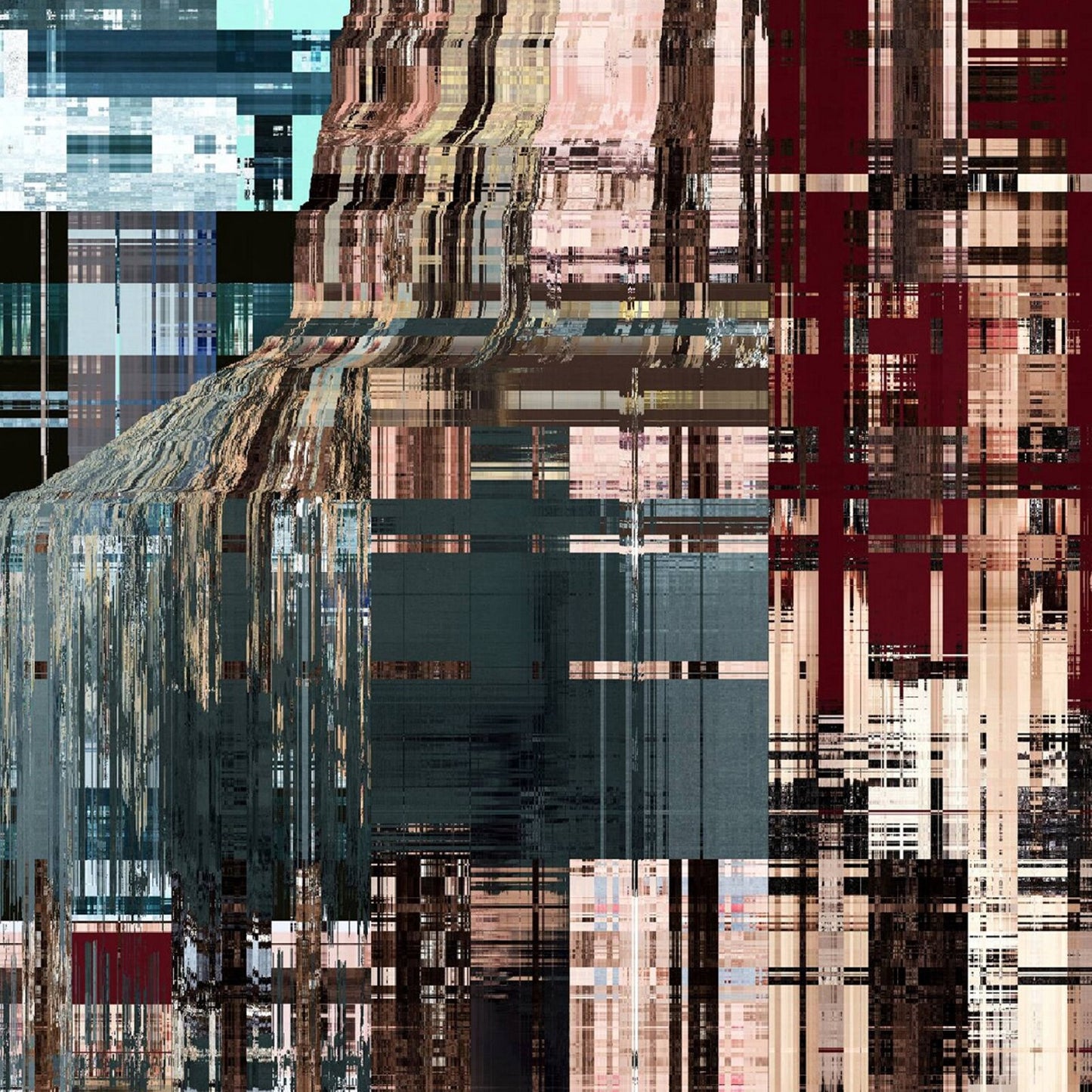Abstract, glitched digital art CD cover for Cindytalk’s “Subterminal.”