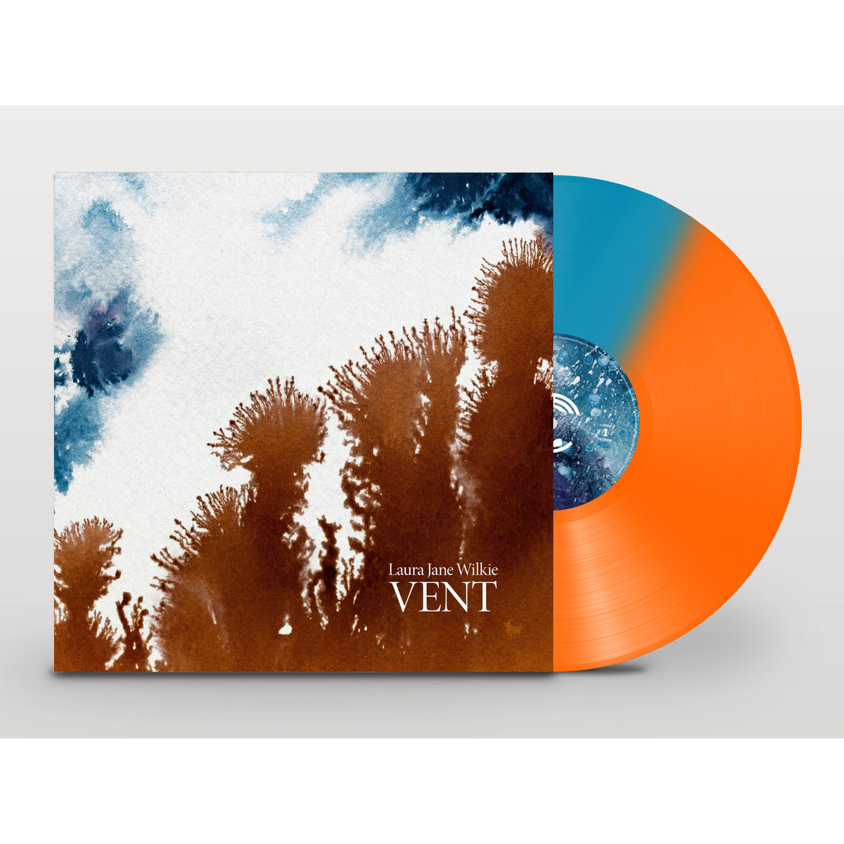 Vinyl record for Laura Jane Wilkie’s “Vent” album, with coral artwork.